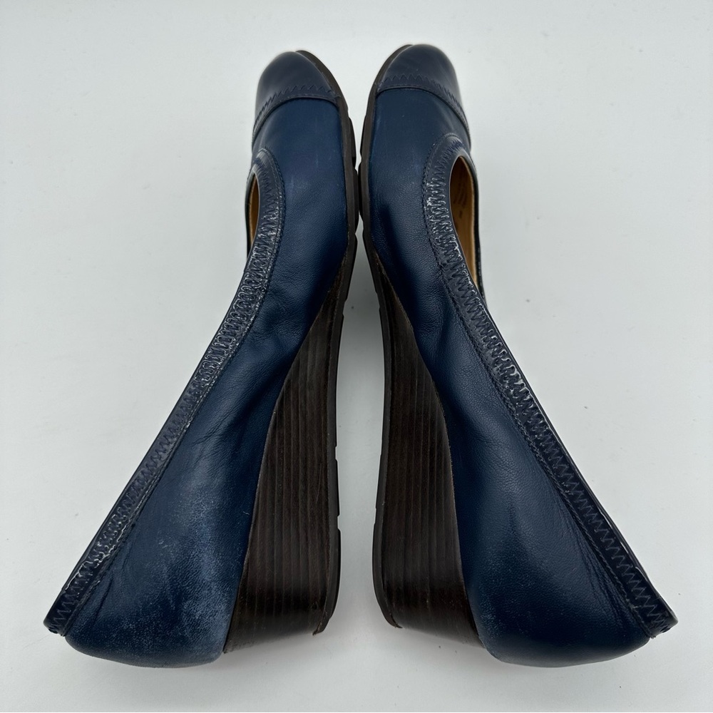 Cole Haan x Nike Air Navy Blue Leather Women's Wedges - Picture 5 of 10